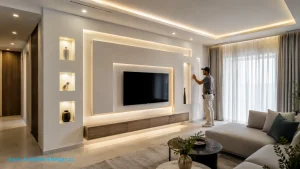 اجرای دیوار دکوراتیو کناف